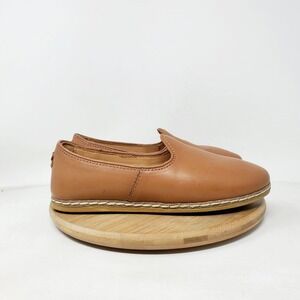 Charix Shoes Womens 35 Brown Leather Slip On Loafer Comfort Classic